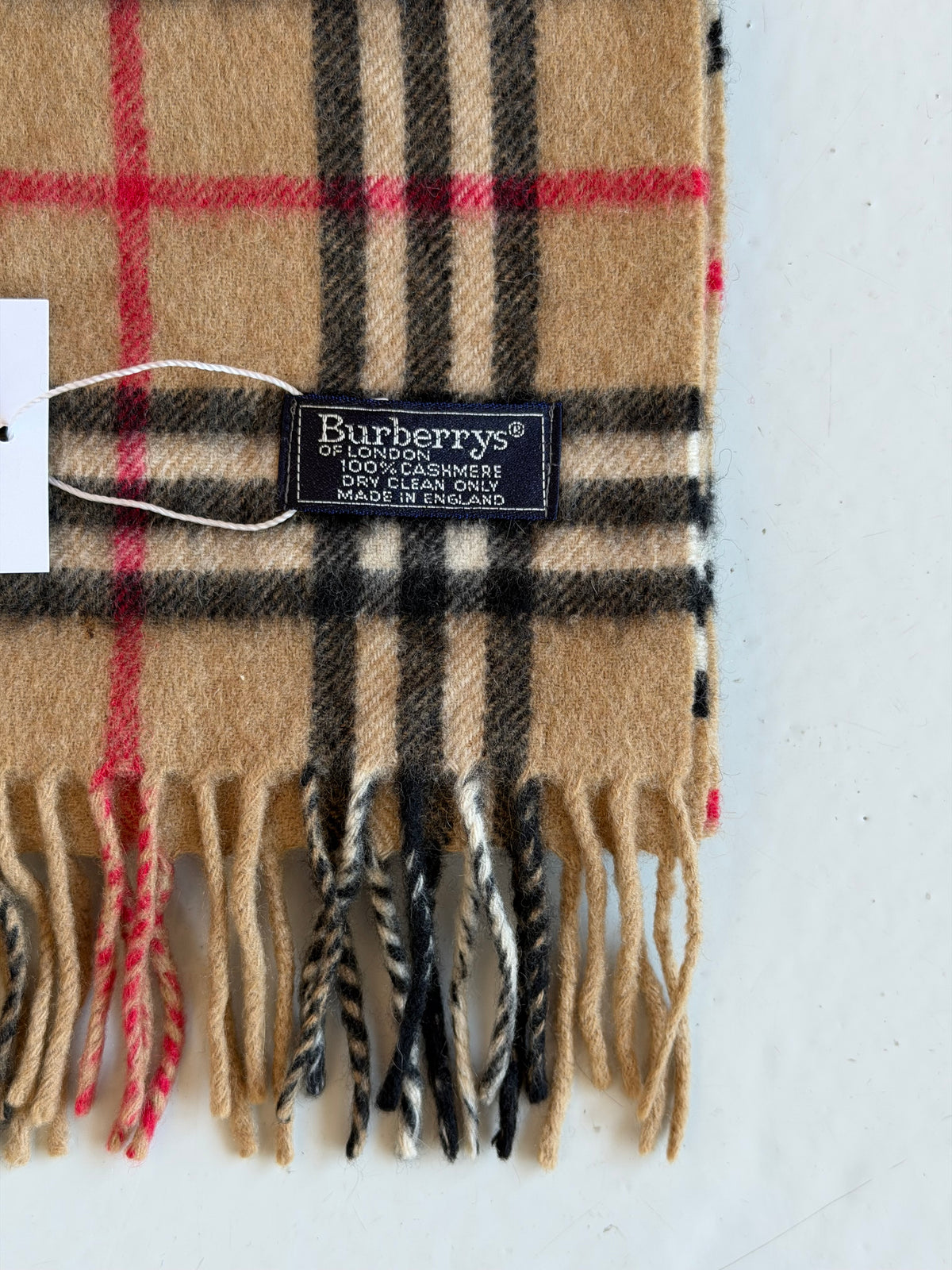 Vintage Burberry nova check cashmere scarf