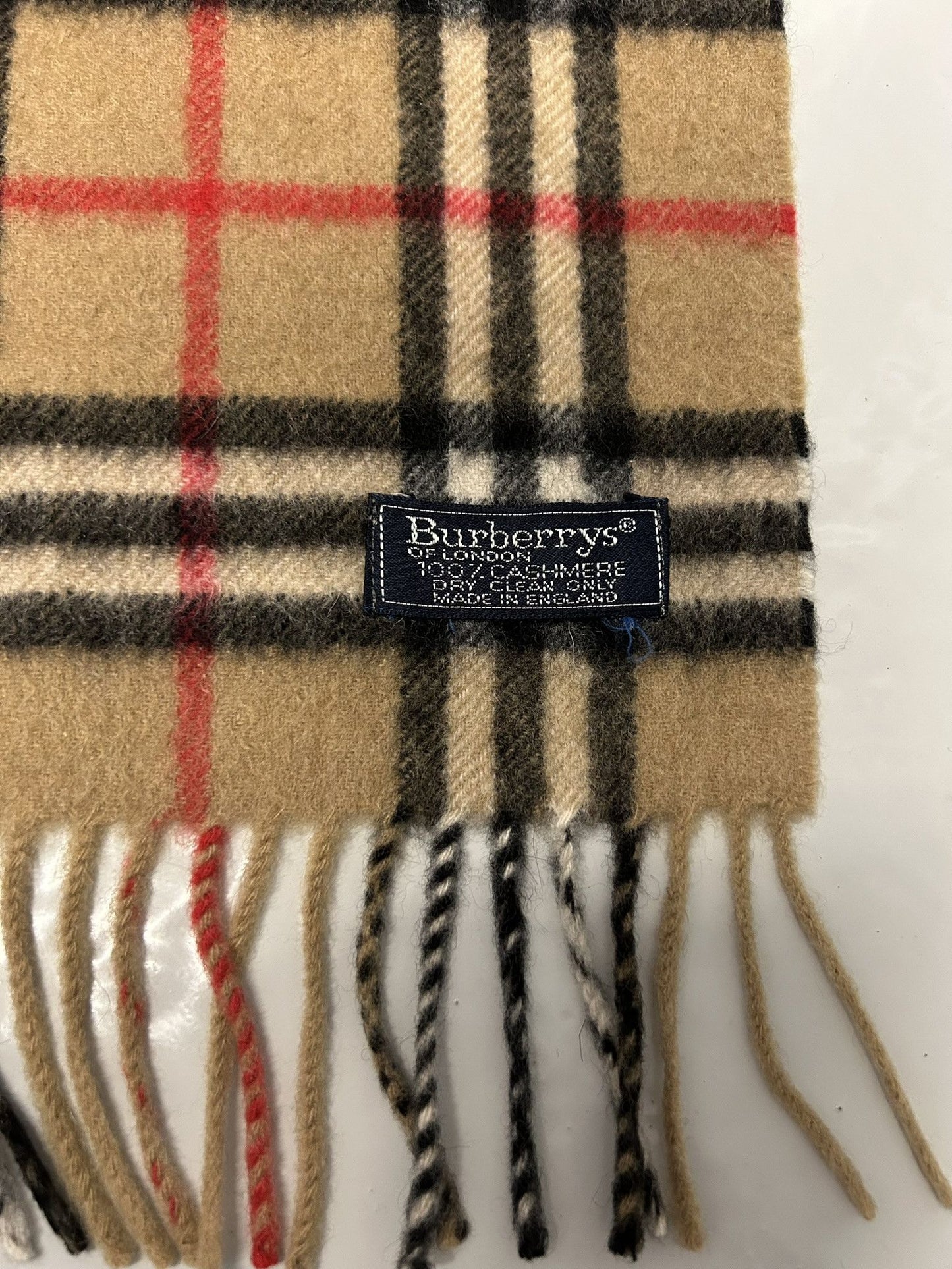 Vintage Burberry nova check cashmere scarf