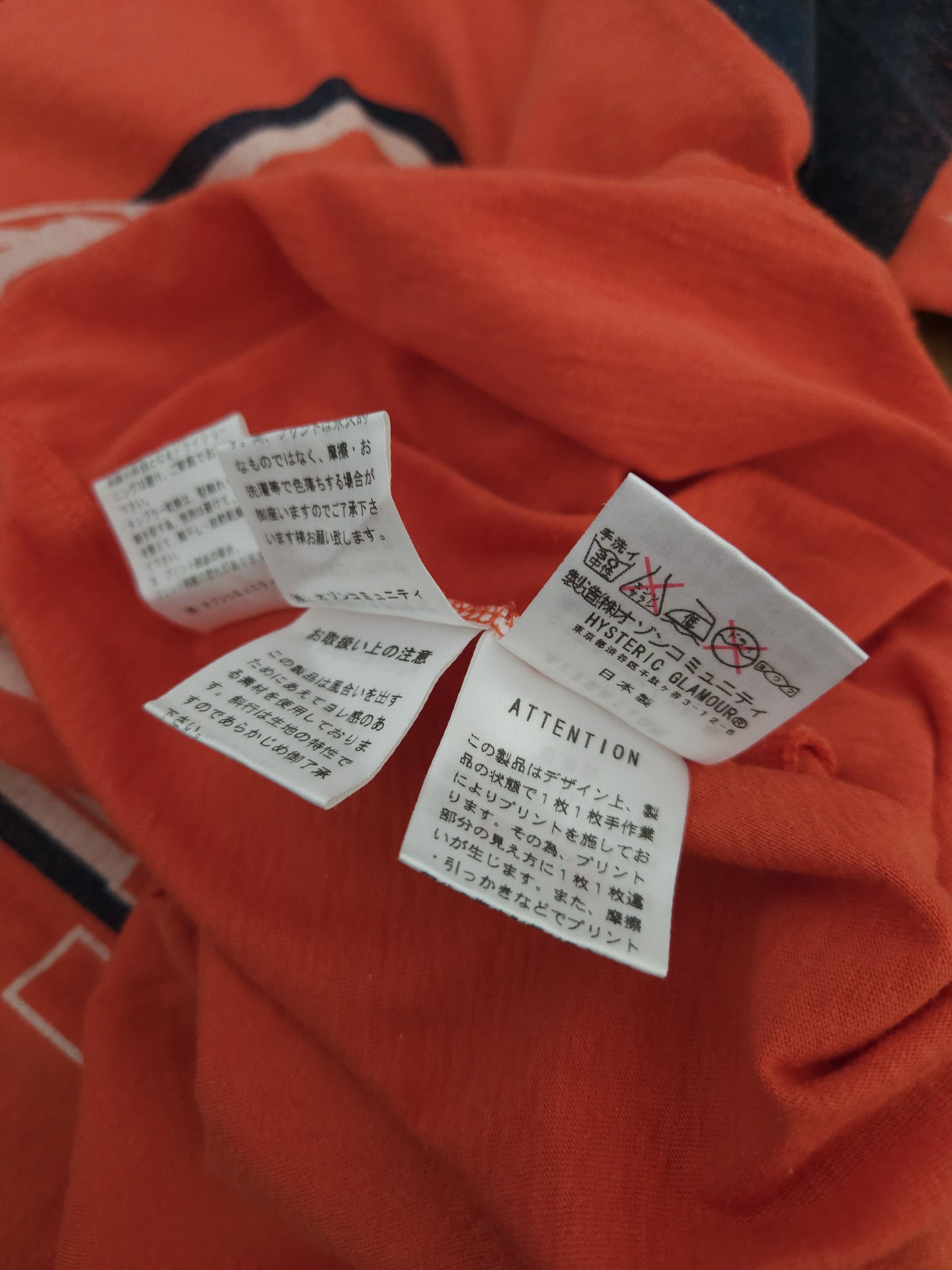 Hysteric glamour raglan ¾ sleeve girl tee