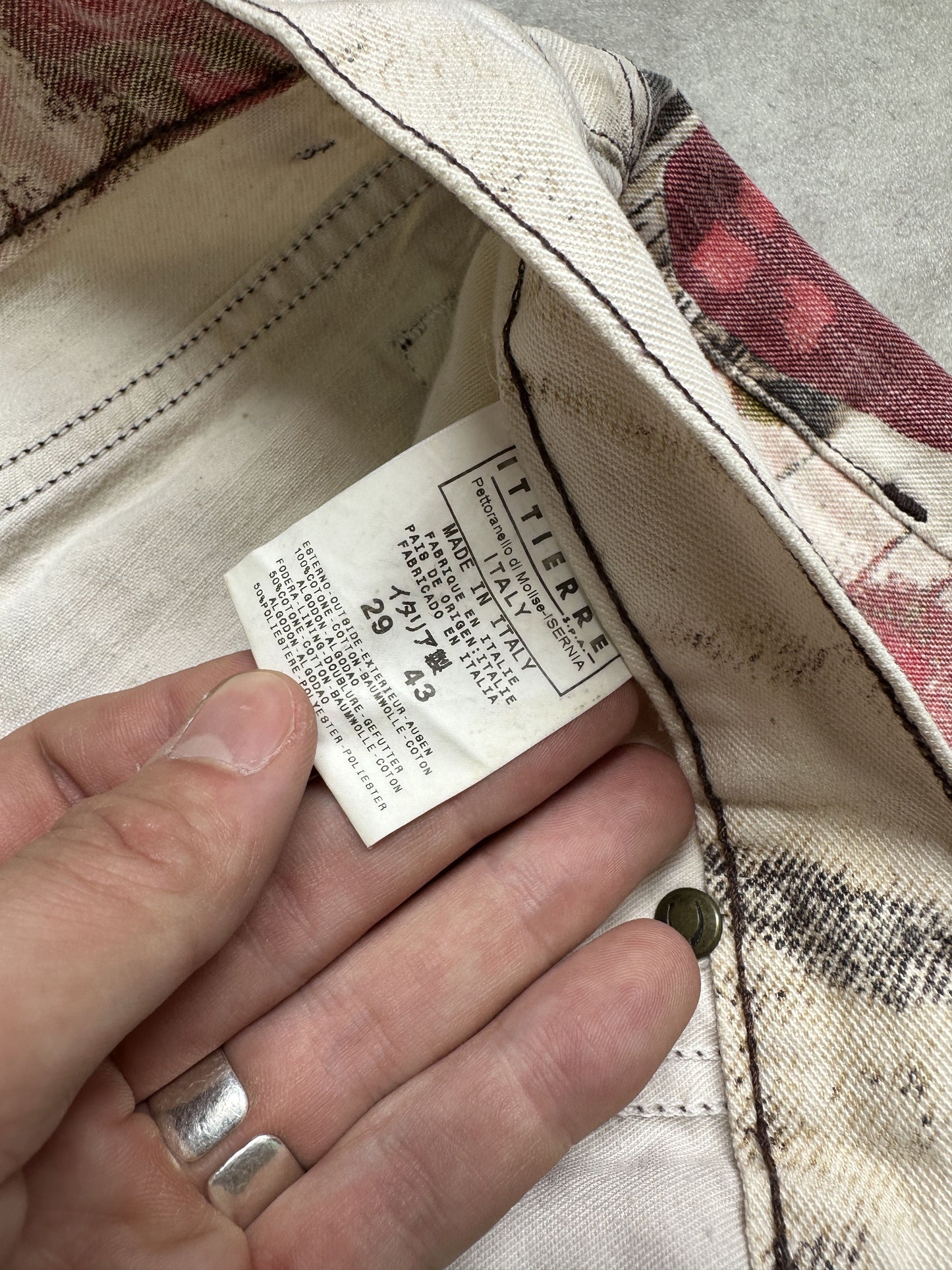 Archive y2k Just Cavalli butterfly floral alloverprint pants