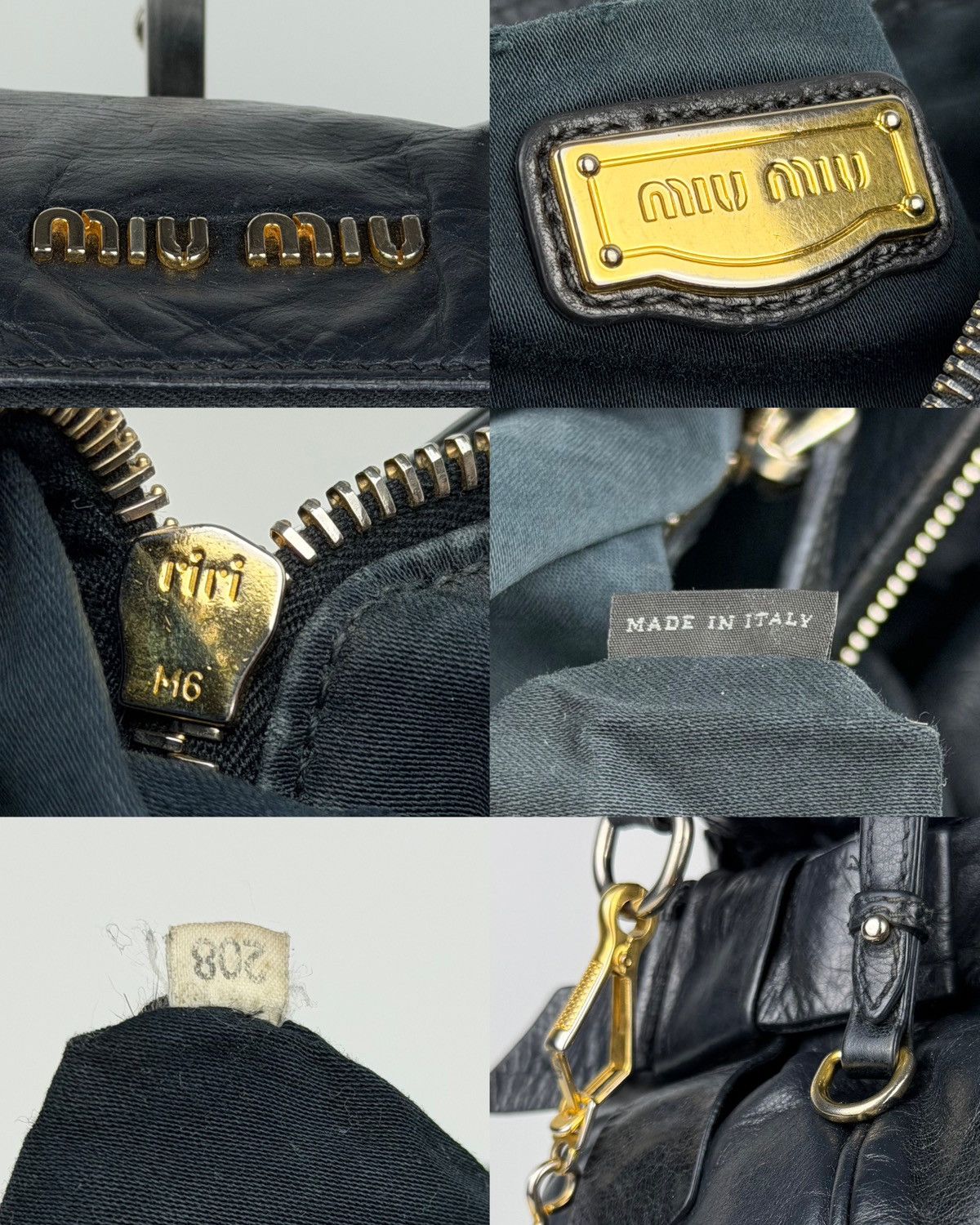 Miu miu vitello bow bag in deep navy