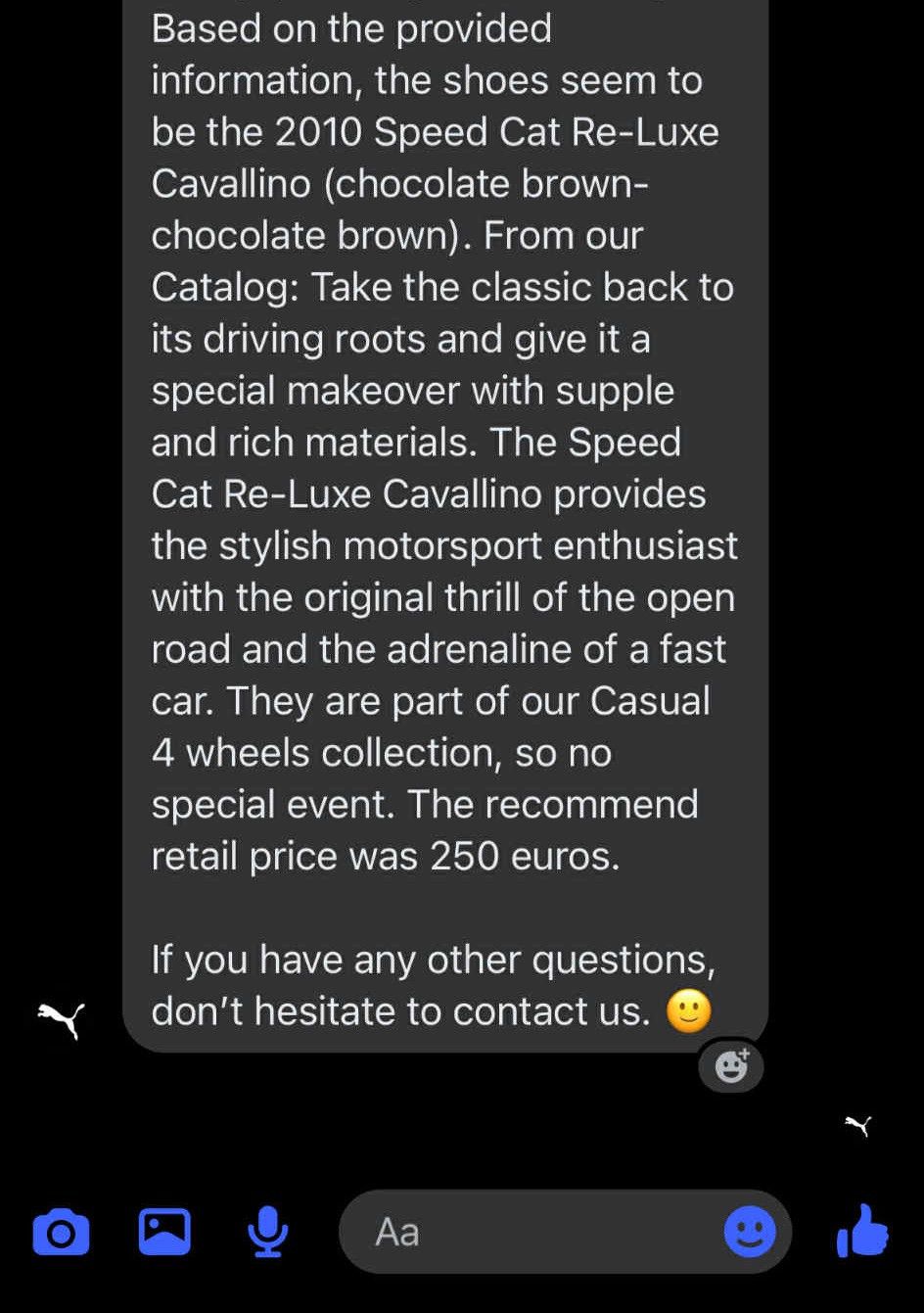 2010 Puma speed cat re-luxe cavallino in chocolate brown