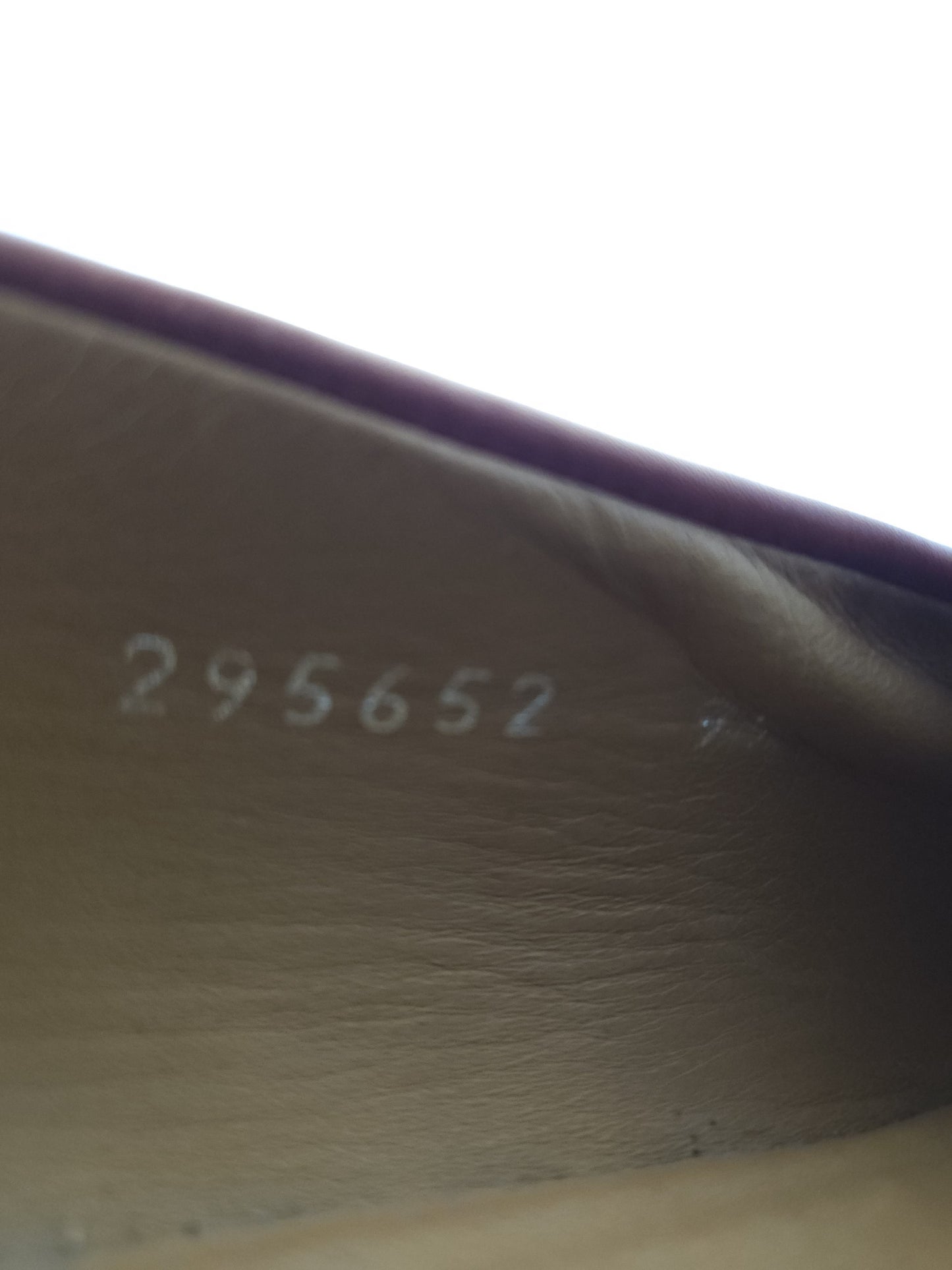 Gucci leather horsebit loafers in distressed red