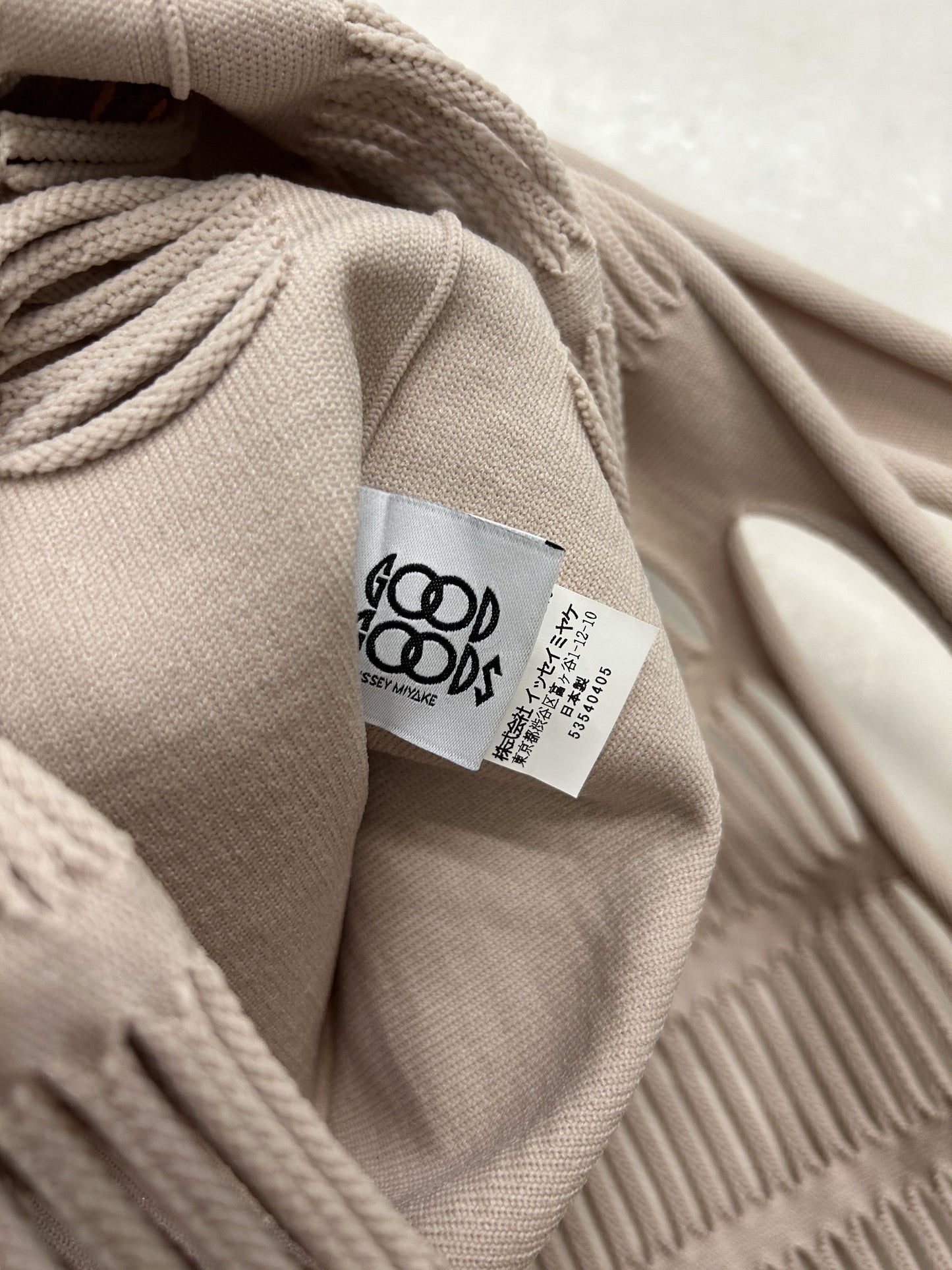 Good Goods issey miyake mokko poly square cutout tote bag