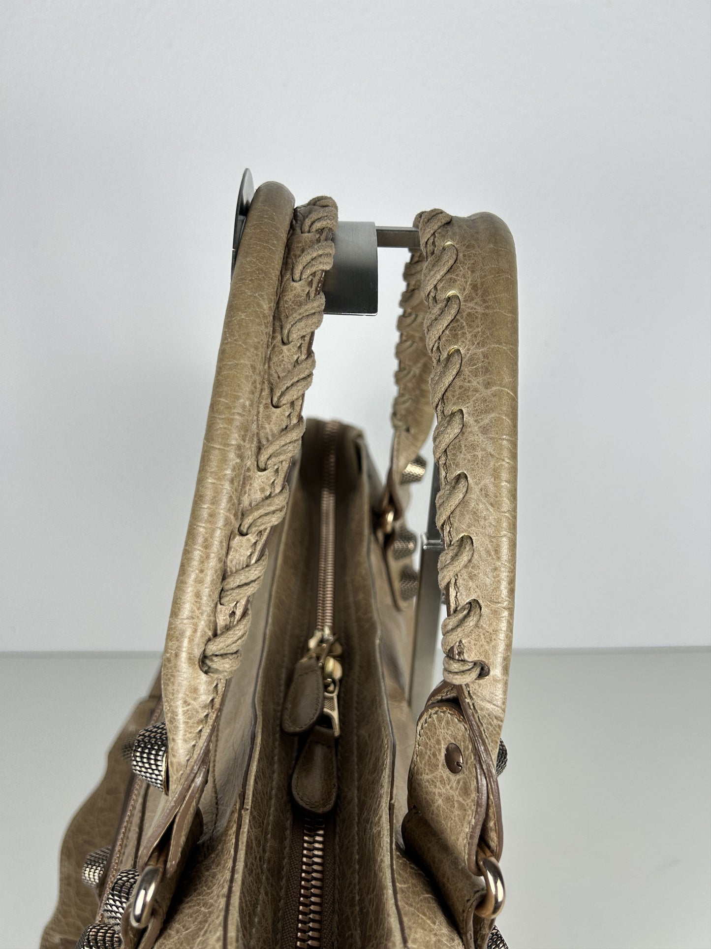 Balenciaga giant hardware city bag in beige