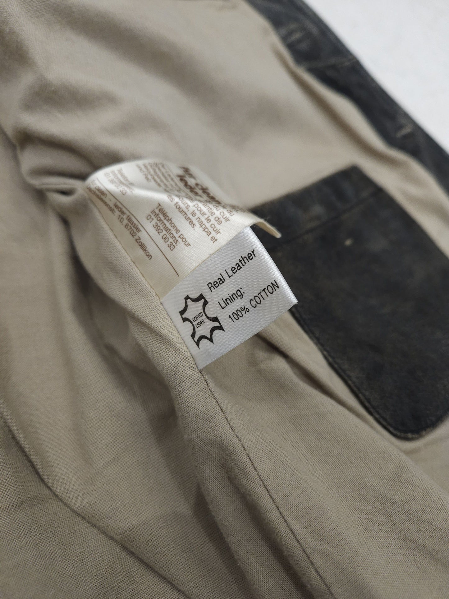 Vintage distressed leather overshirt