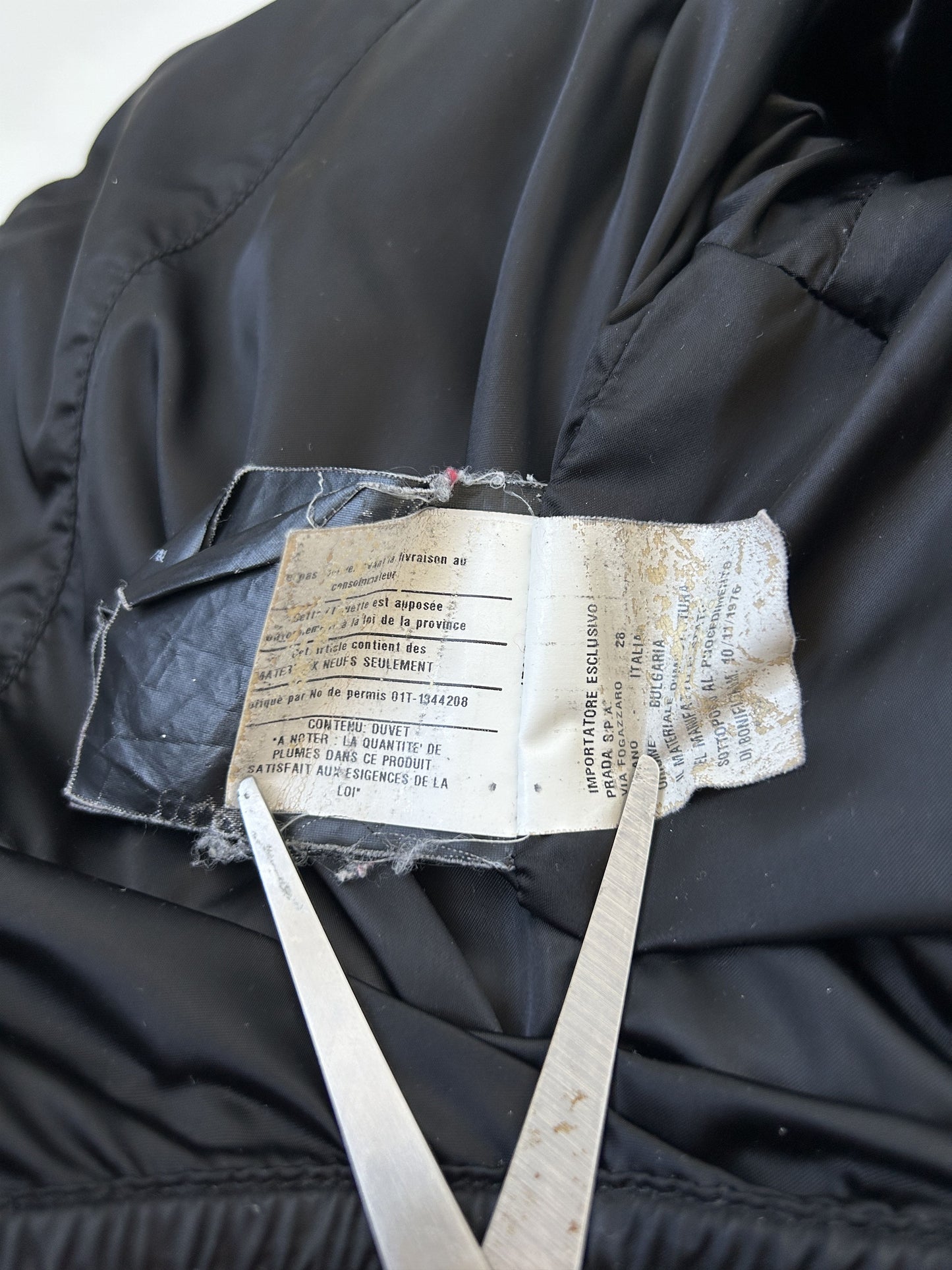 AW2010 Prada sport triangle logo puffer jacket