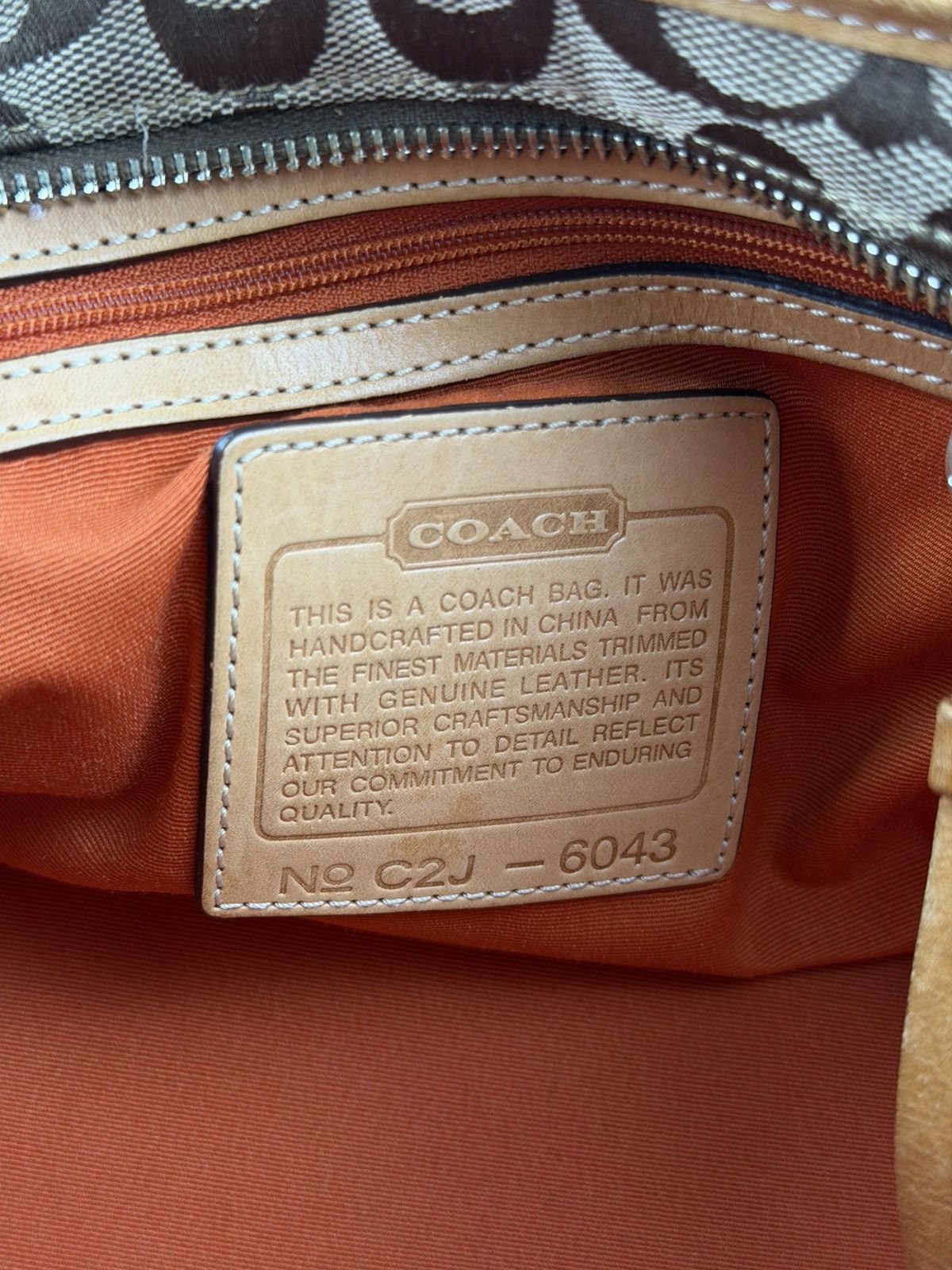 Coach signature canvas and leather mini tote bag