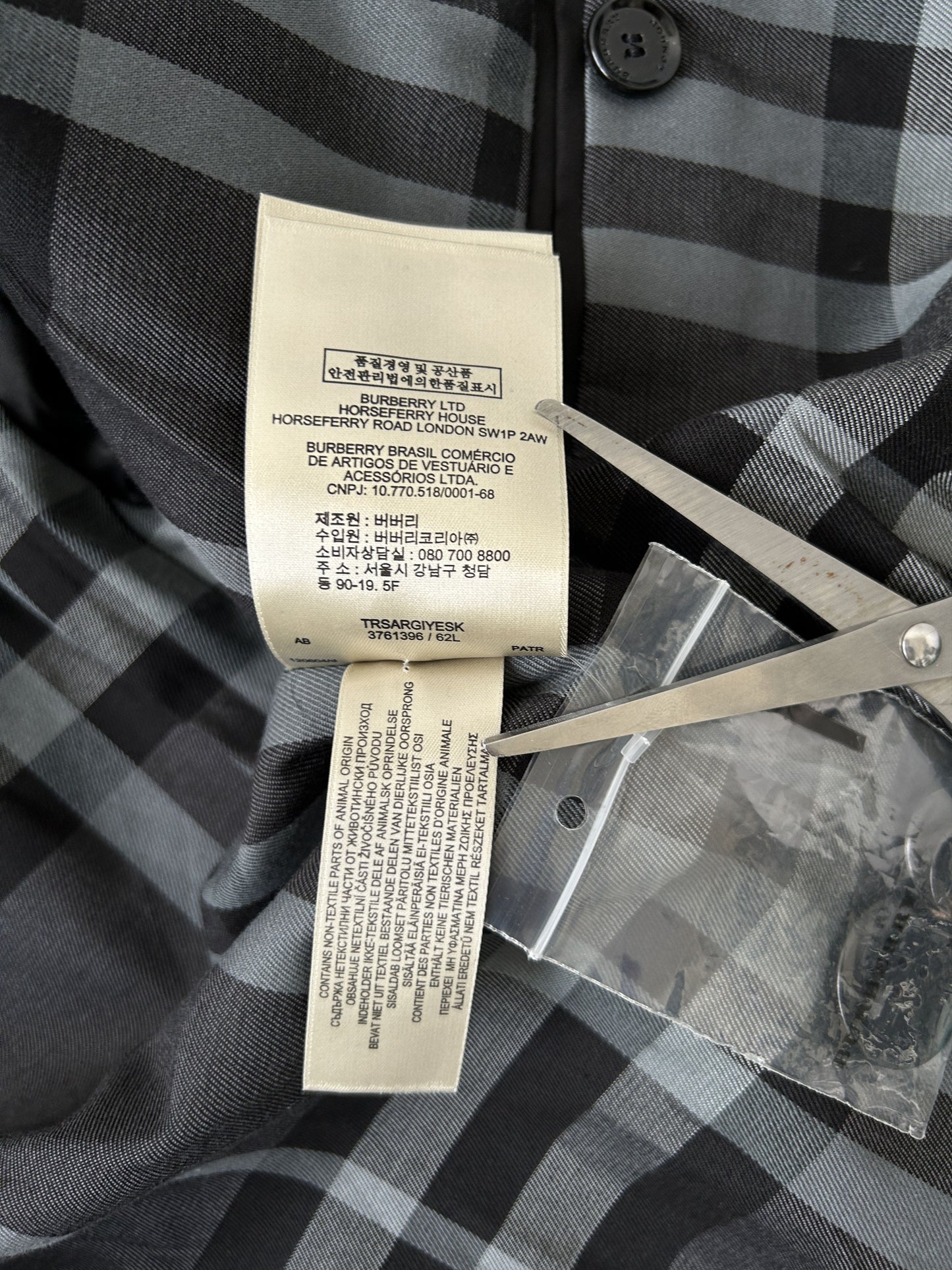 Burberry black trench coat