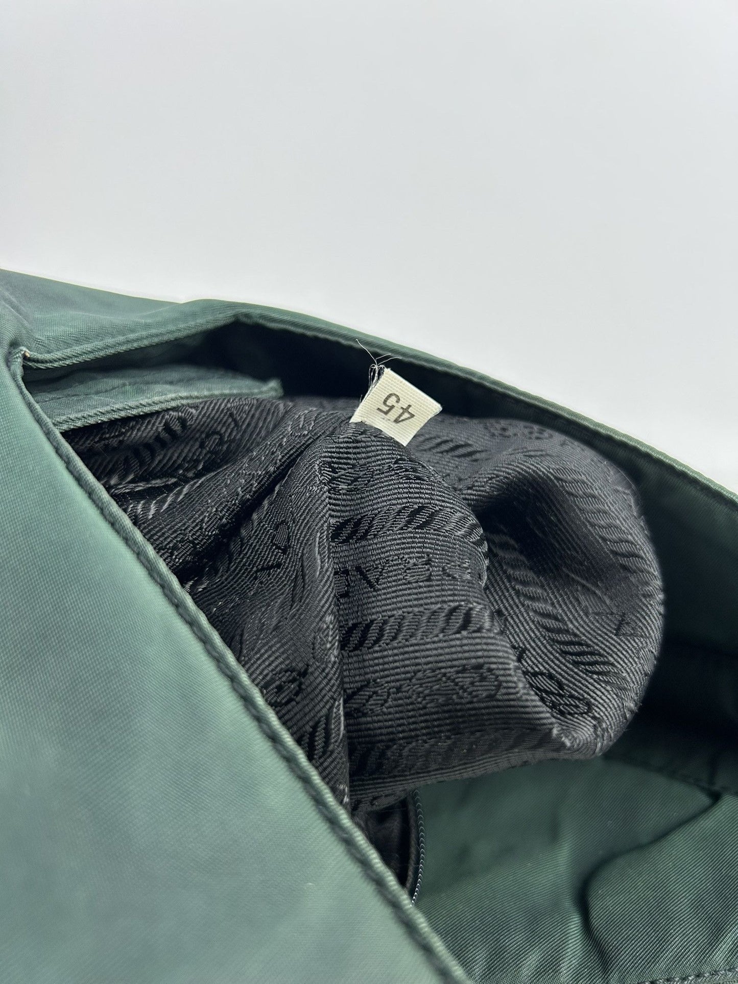 Vintage 90s Prada nylon triangle logo hobo handbag