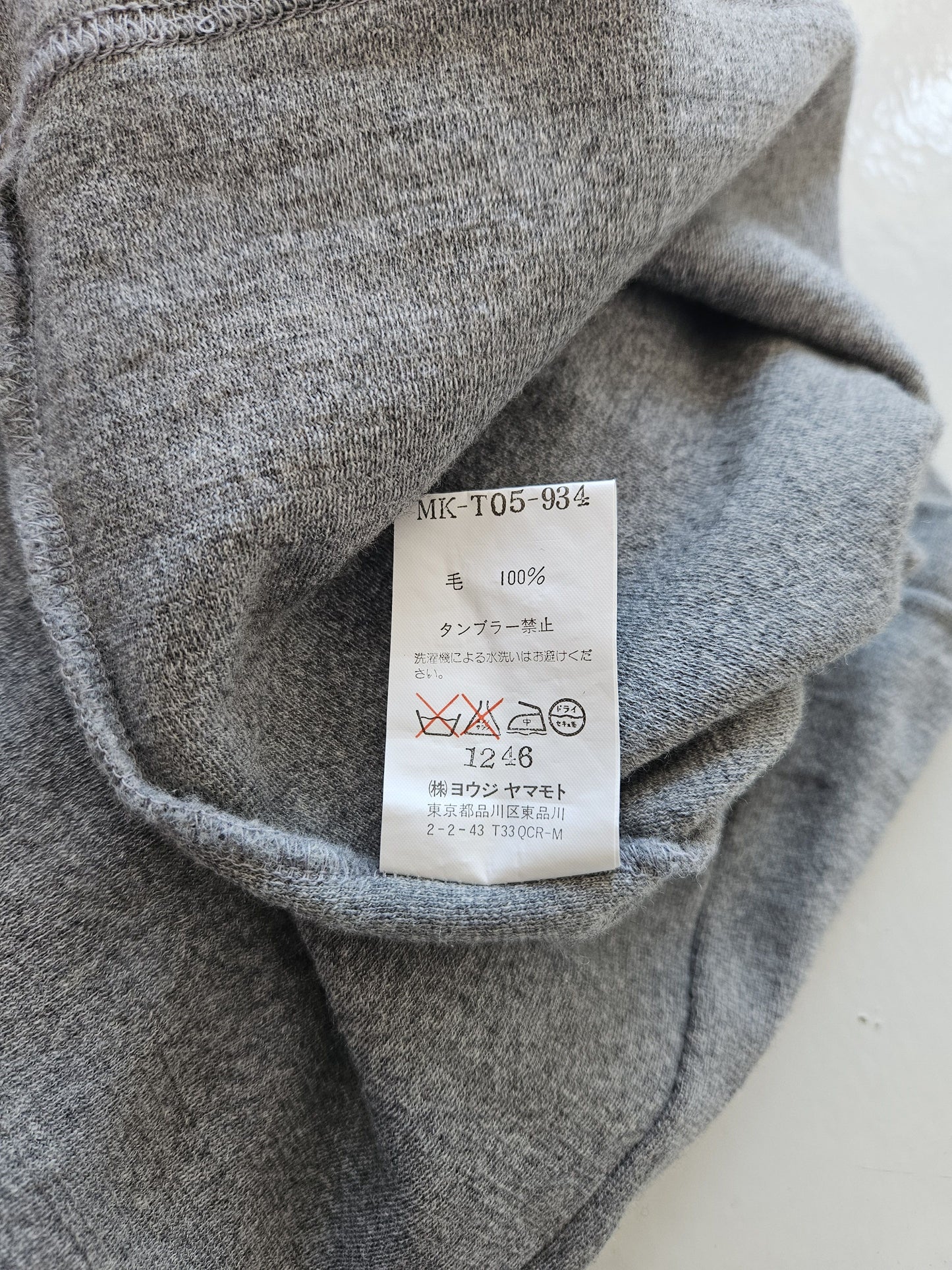 Yohji Yamamoto Y's for men wool mockneck sweater