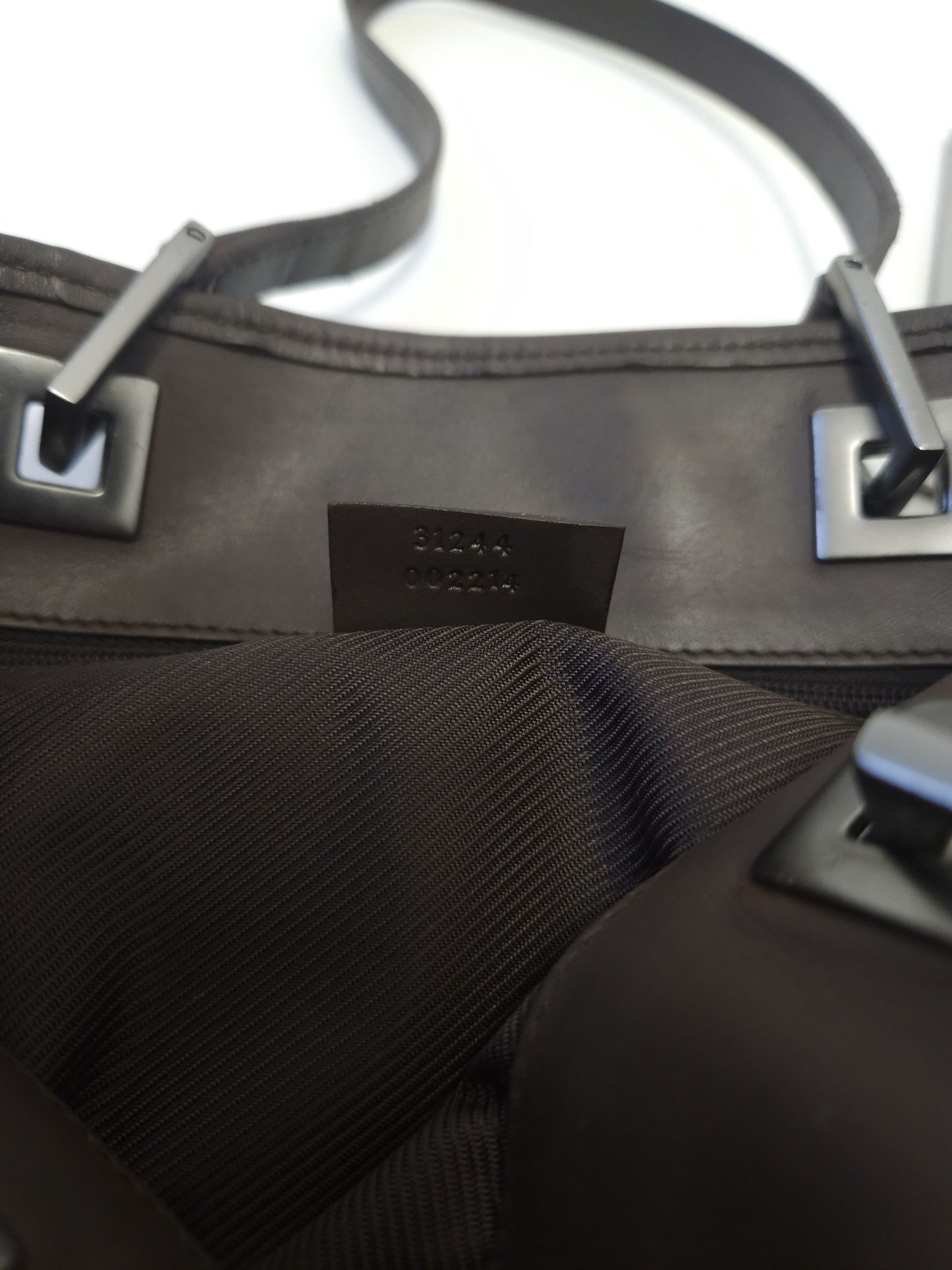 Vintage y2k Gucci gg monogram canvas and leather tote bag