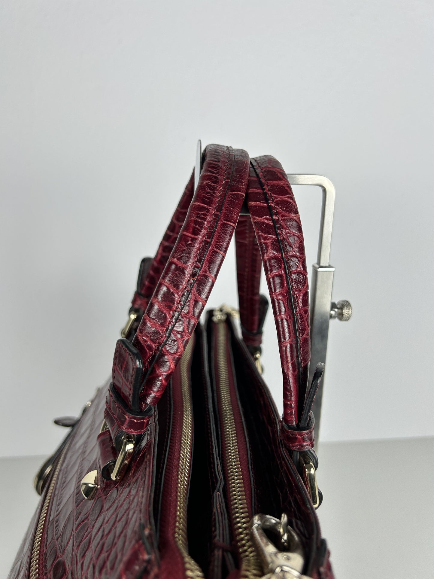 Vintage Y2k Cavalli class embossed leather handbag