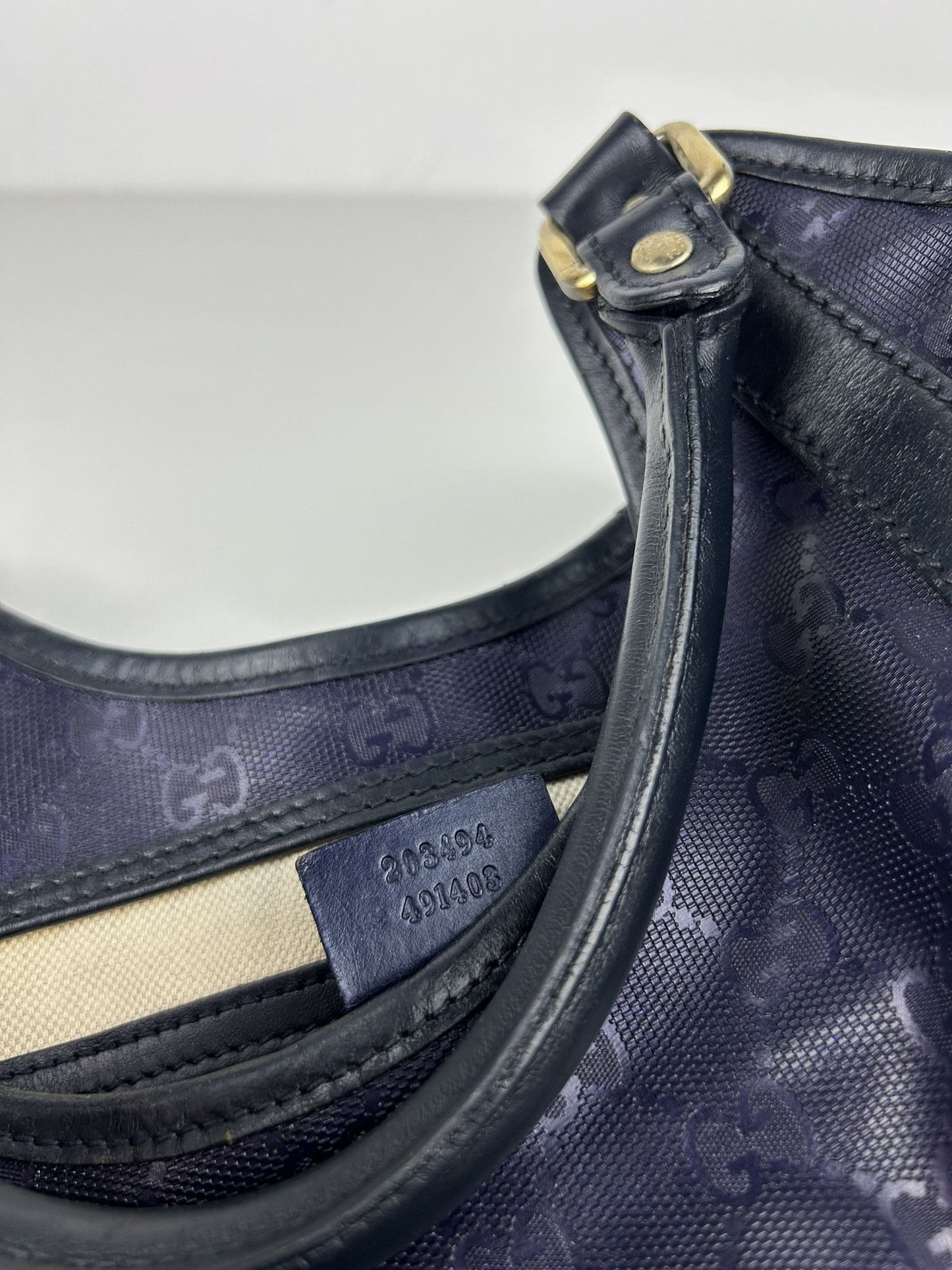 Gucci Jackie gg monogram coated canvas handbag