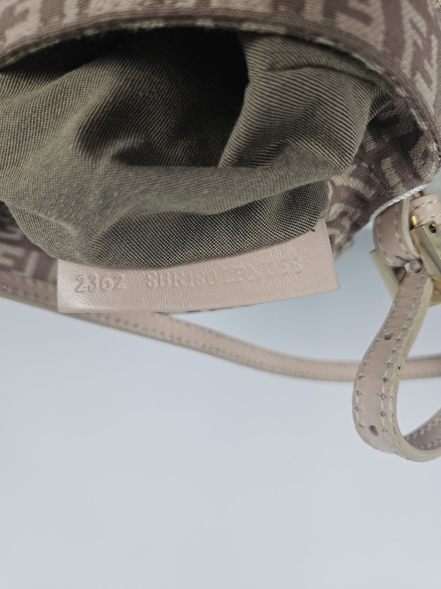 Fendi zucca monogram canvas mini baguette