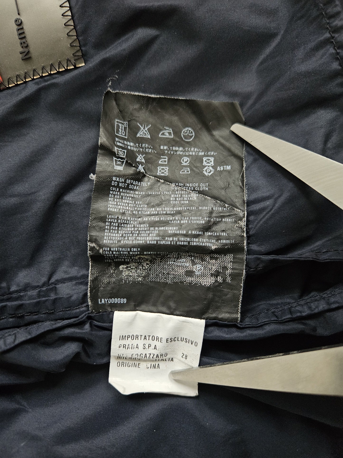 Prada sport art scg59h nylon chest logo hooded windbreaker