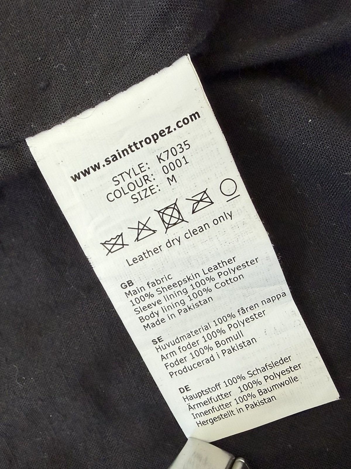Vintage Saint Tropez asymmetrical leather jacket