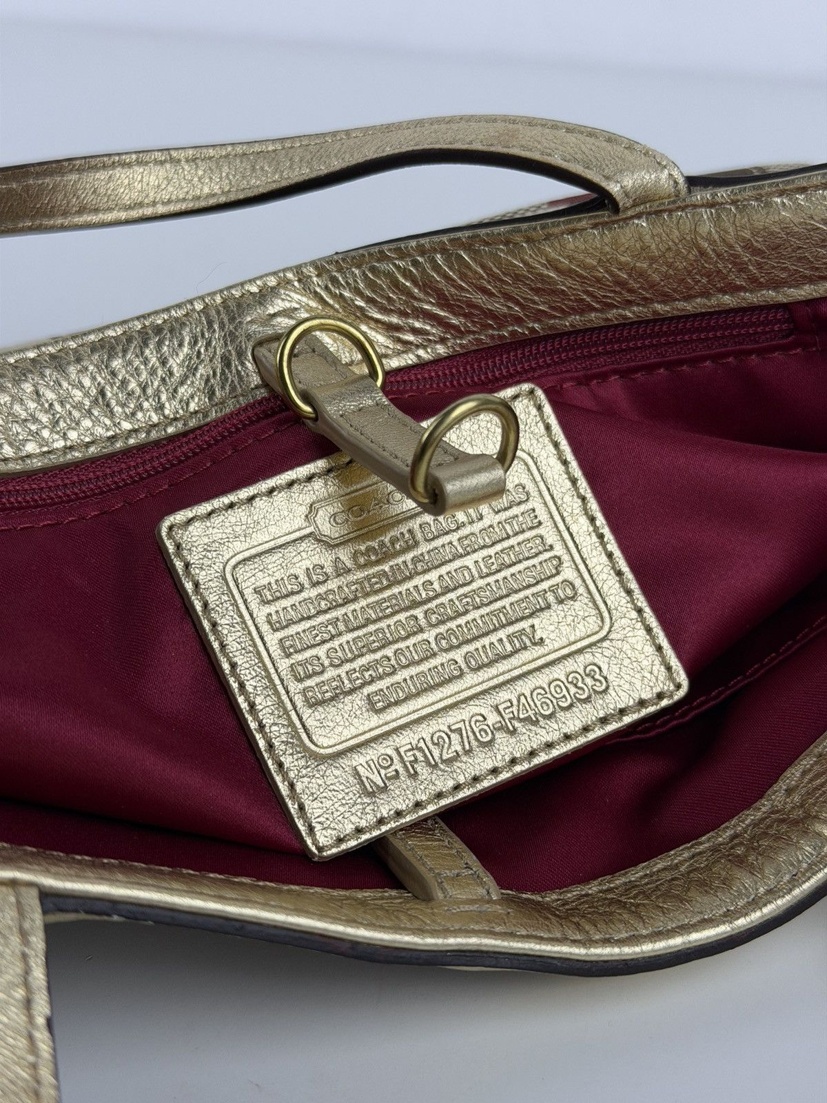 Coach signature canvas heart and polka dot tote bag