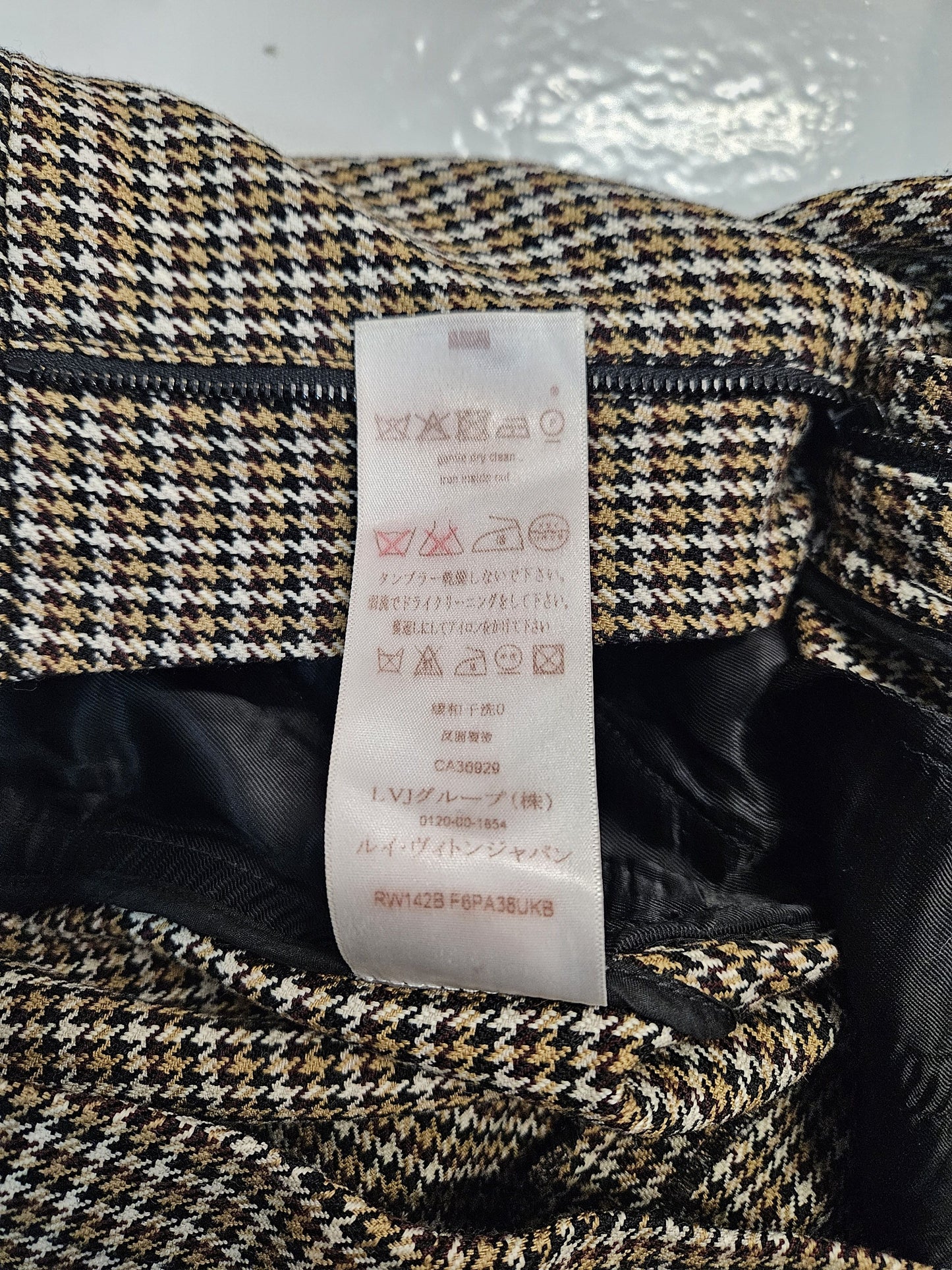 Louis Vuitton tapered herringbone wool pants