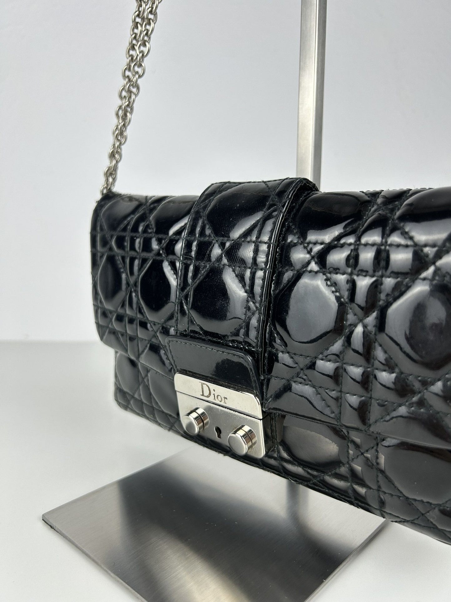 Miss Dior Promenade cannage patent leather handbag woc