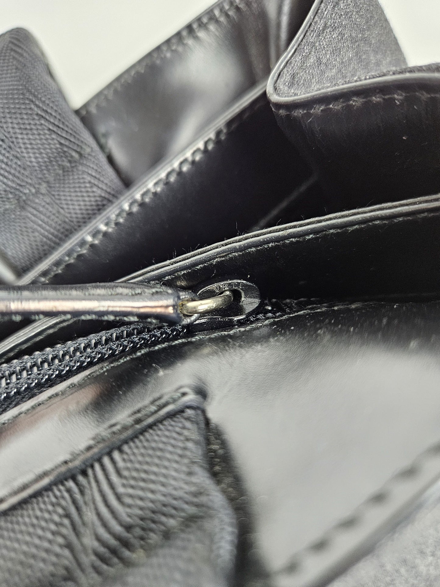 Archive AW1999 prada sport black tab wool and nylon tote bag