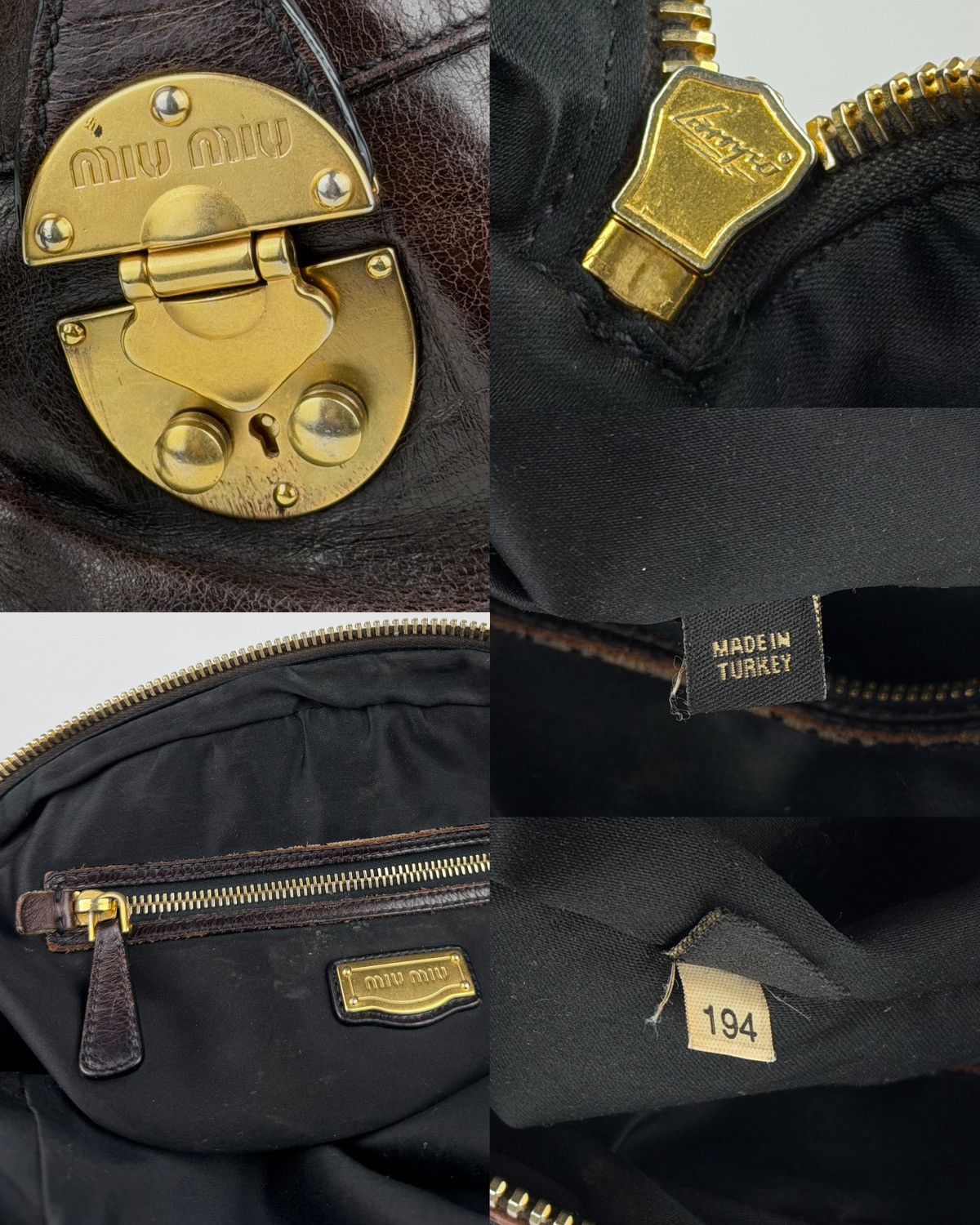 Miu Miu vitello leather bowling bag