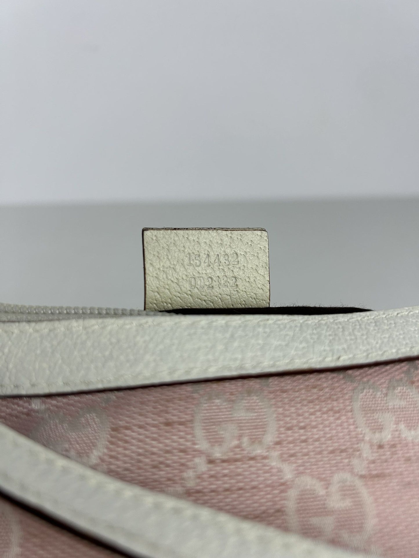 Gucci pink gg monogram canvas pochette