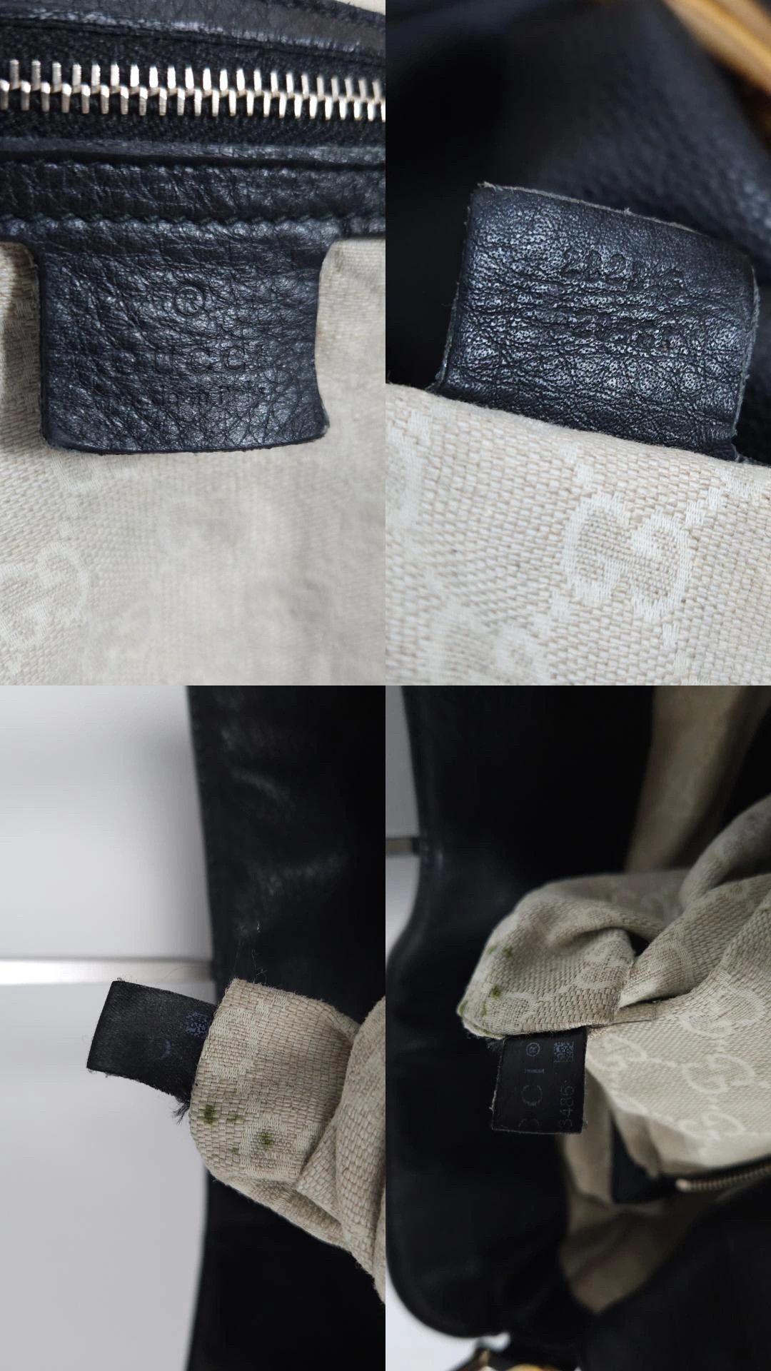 Gucci bamboo top handle hobo handbag with shoulder strap