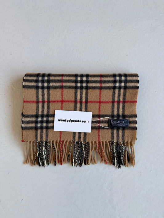 Vintage Burberry nova check wool scarf