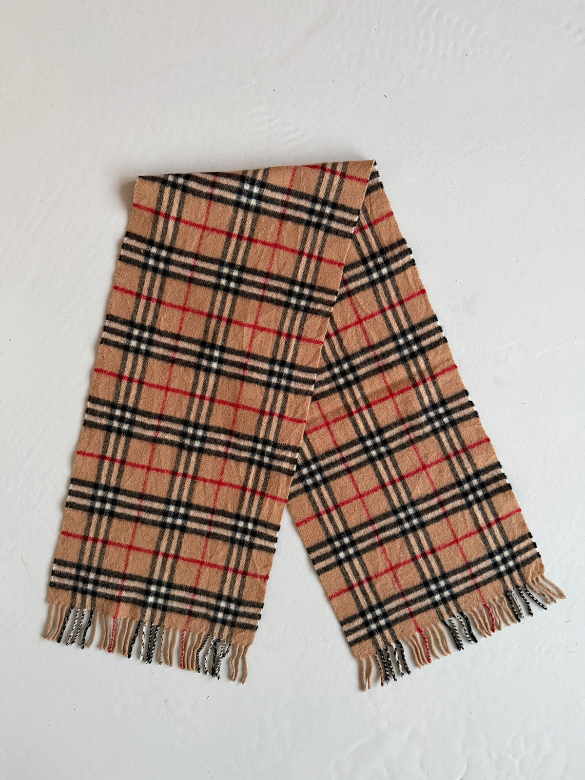 Vintage Burberry nova check wool scarf