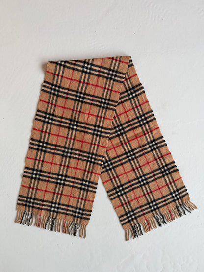 Vintage Burberry nova check wool scarf