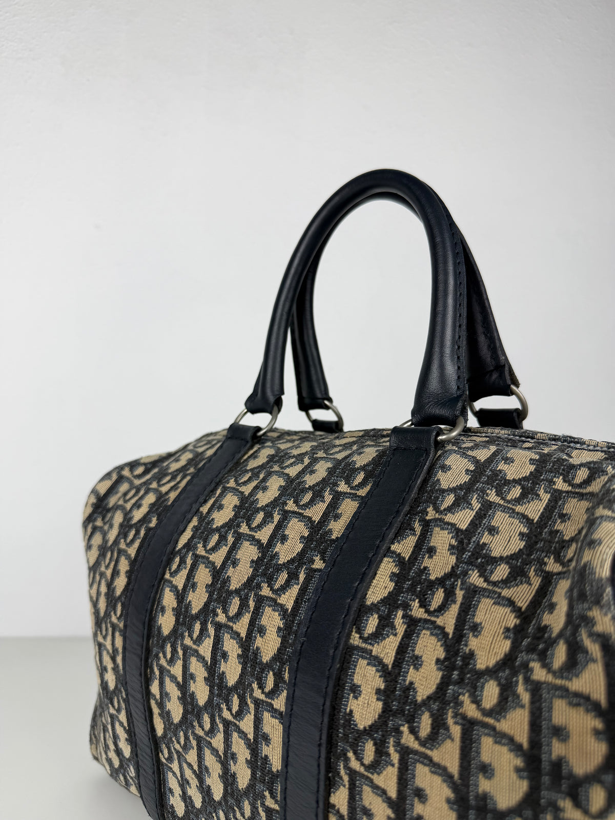 Vintage 80s Dior trotter oblique monogram mini Boston bag