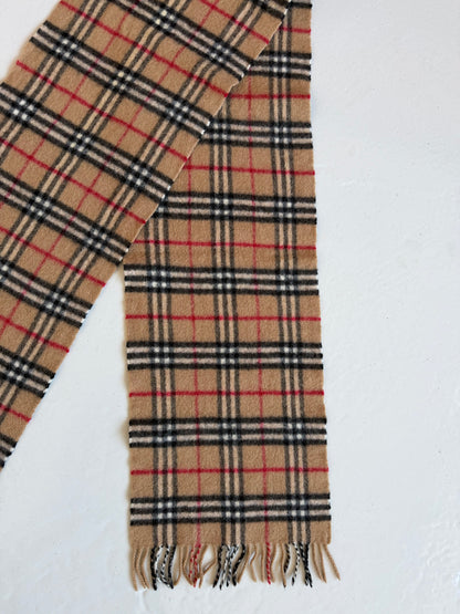 Vintage Burberry nova check wool scarf