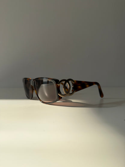 Vintage 90s Chanel 02461 big logo sunglasses