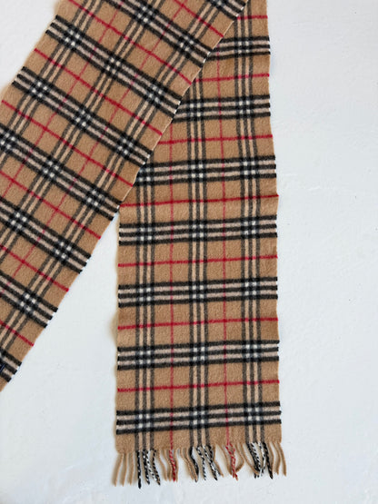 Vintage Burberry nova check wool scarf