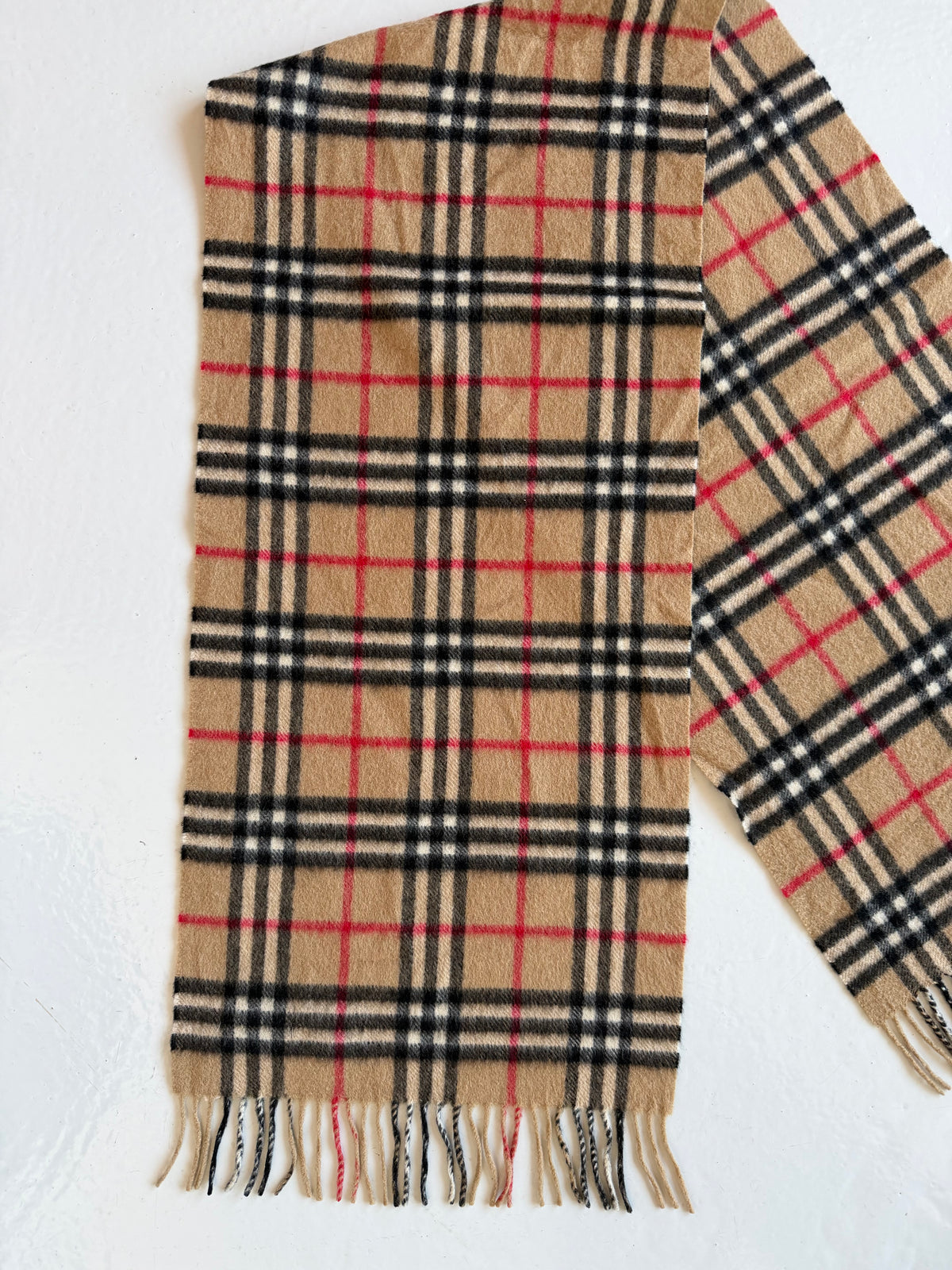 Vintage Burberry nova check cashmere scarf