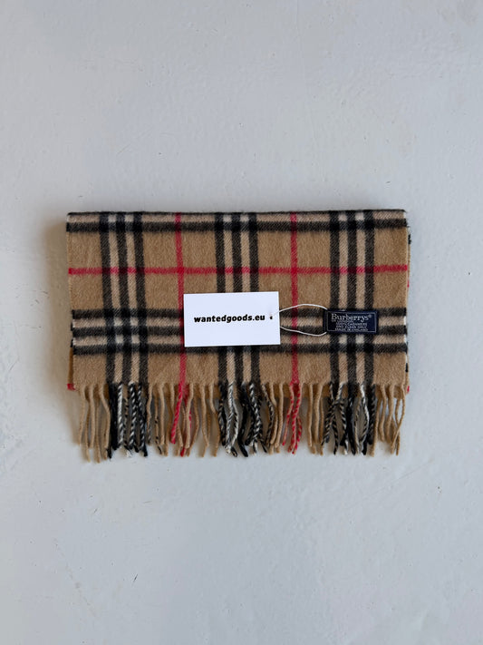 Vintage Burberry nova check cashmere scarf