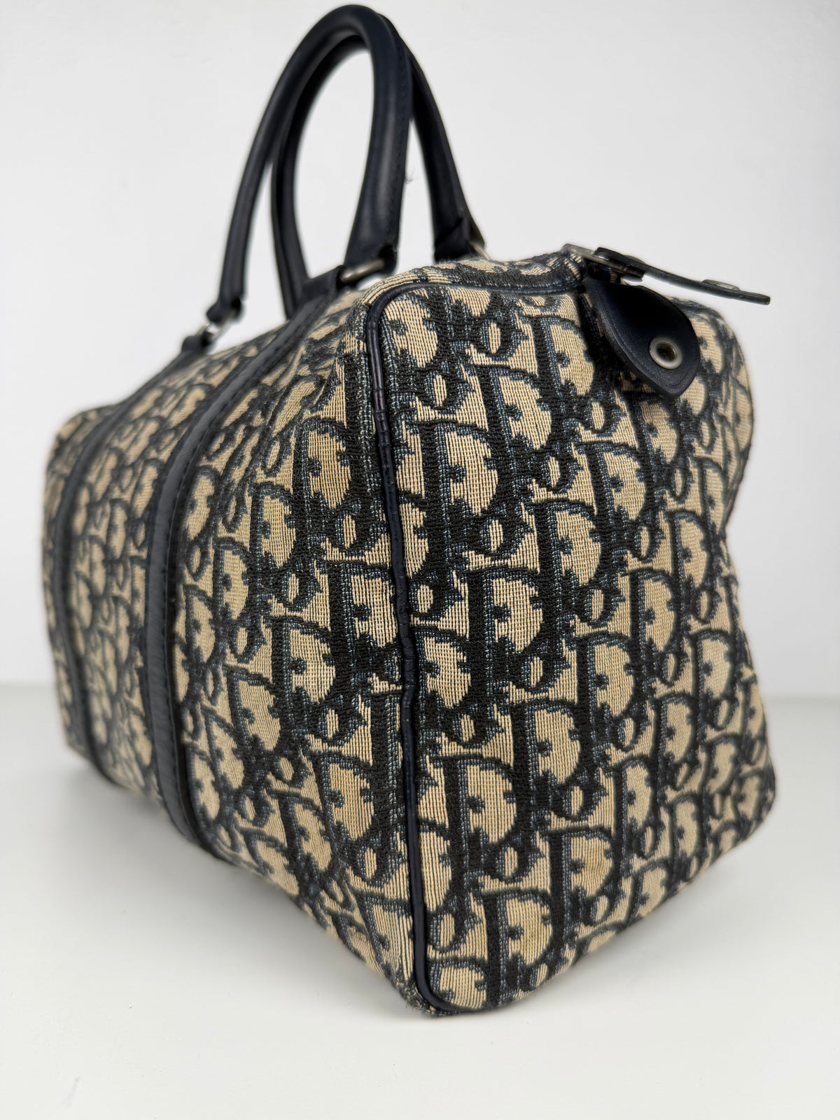 Vintage 80s Dior trotter oblique monogram mini Boston bag