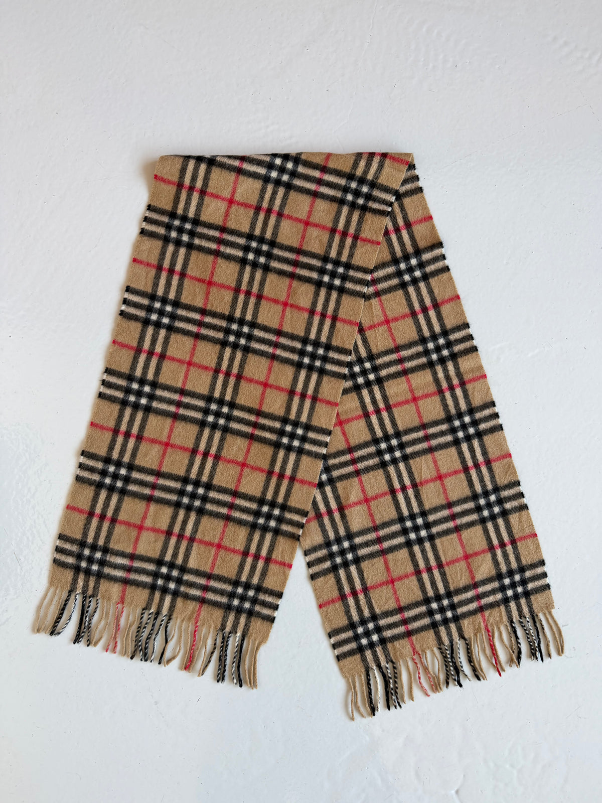 Vintage Burberry nova check cashmere scarf