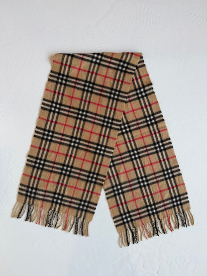 Vintage Burberry nova check cashmere scarf