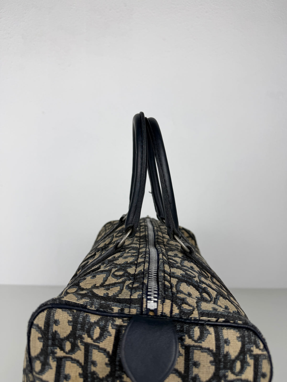 Vintage 80s Dior trotter oblique monogram mini Boston bag