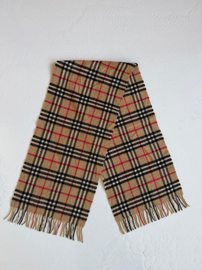 Vintage Burberry nova check cashmere scarf