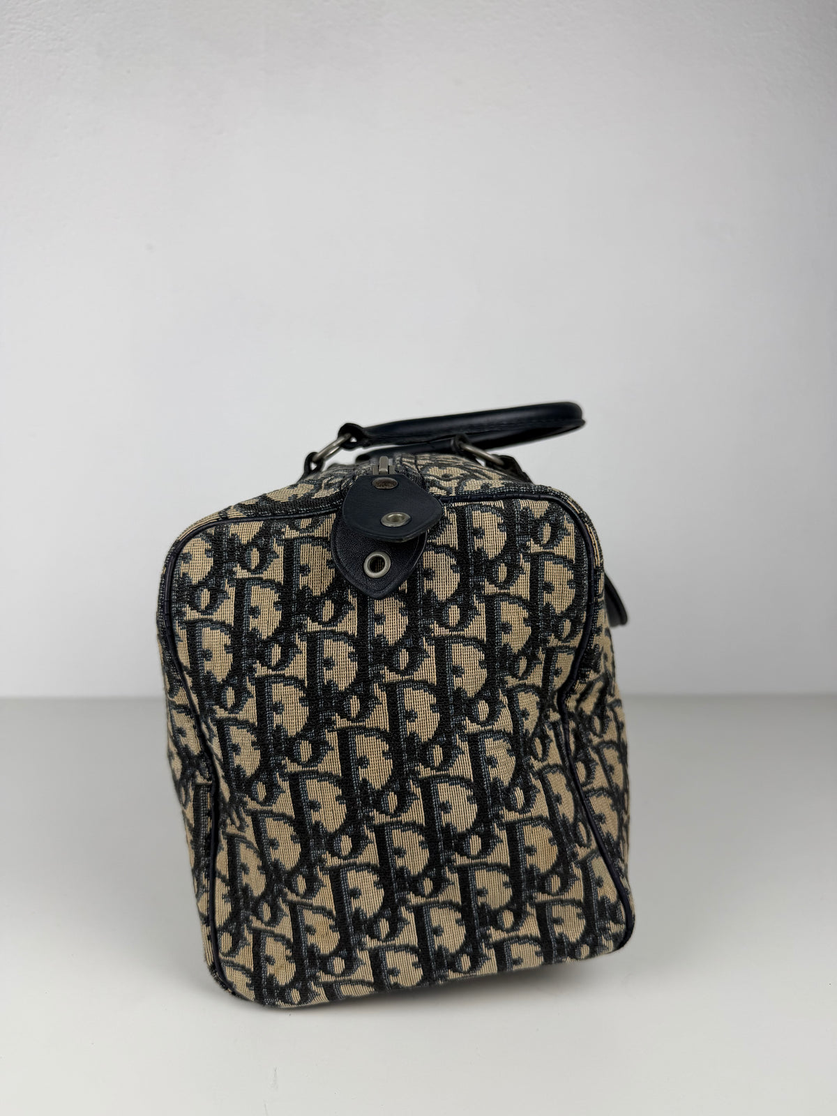 Vintage 80s Dior trotter oblique monogram mini Boston bag