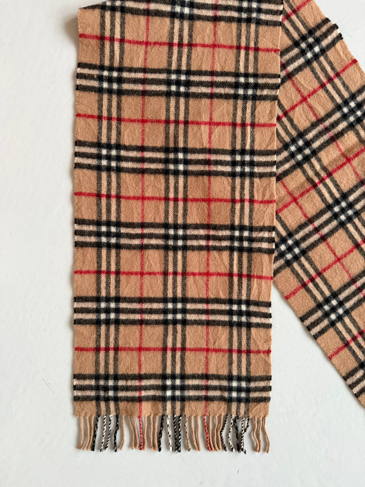 Vintage Burberry nova check wool scarf
