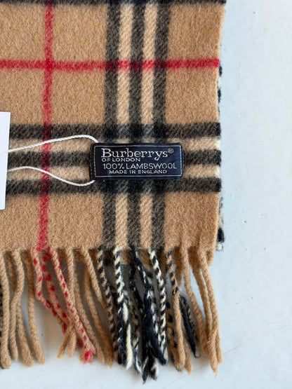 Vintage Burberry nova check wool scarf