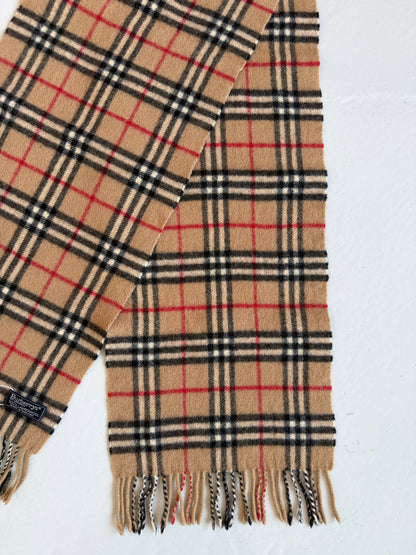 Vintage Burberry nova check wool scarf