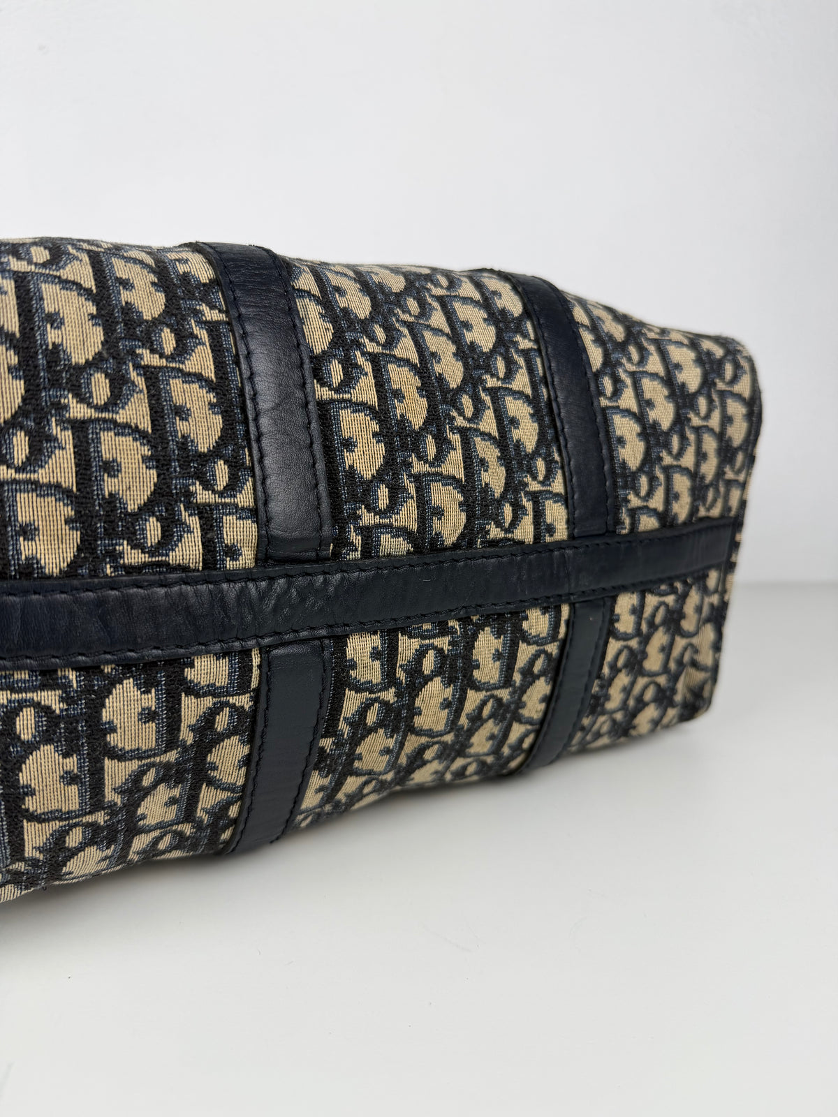 Vintage 80s Dior trotter oblique monogram mini Boston bag
