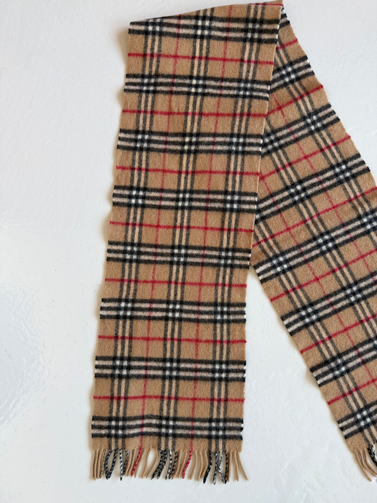 Vintage Burberry nova check wool scarf
