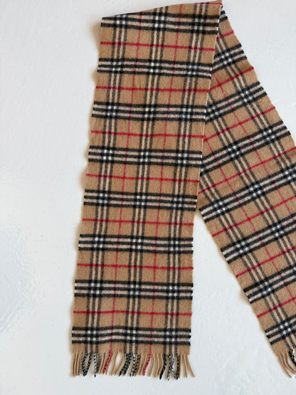 Vintage Burberry nova check wool scarf