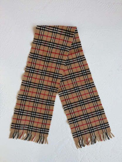 Vintage Burberry nova check wool scarf